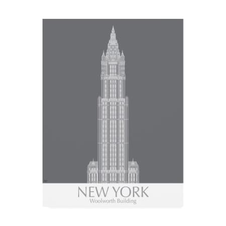 Fab Funky 'New York Woolworth Building Monochrome' Canvas Art,14x19